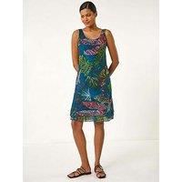 Roman Tropical Double Layer Dress 18 female