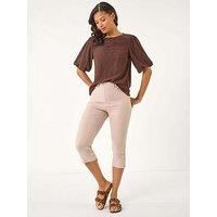 Roman Lift Sculpt Shape Cropped Stretch Trouser - White