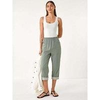Roman Contrast Detail Cropped Stretch Trouser 18 female