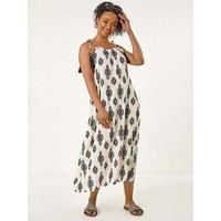 Roman Petite Aztec Print Midi Dress 16 female