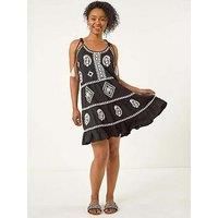 Roman Petite Strappy Trim Detail Tiered Dress Women UK - Ladies Spring Summer