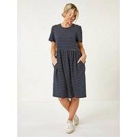 Roman Animal Print Pocket Stretch Dress for Women UK - Ladies
