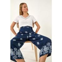 Roman Border Print Belted Trouser 20 female