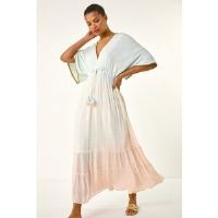 Roman Ombre V-Neck Maxi Dress 12 female