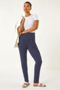 Roman Originals Women Jersey Stretch Casual Smart Everyday Harem Trousers