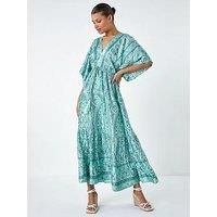 Roman Tie Back Tassel Detail Tiered Dress 20 female