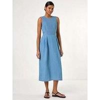 Roman Denim Midi Stretch Dress 16 female