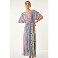 Roman Boho Stripe Maxi Dress 18 female