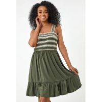 Roman Petite Crochet Trim Strap Dress 18 female