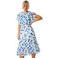 Roman Petite Floral Print Blouson Dress 14 female