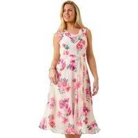 Roman Petite Floral Cowl Neck Midi Dress 16 female