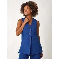 Roman Longline Button Waistcoat Jacket 10 female