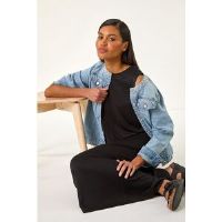Roman Pearl Detail Collarless Jacket 18 female