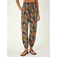 Roman Leaf Tie Waist Trousers 14 female