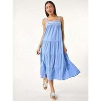 Roman Ric Rac Trim Midi Dress 10 female