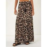 Roman Animal Print Tiered Maxi Skirt S female
