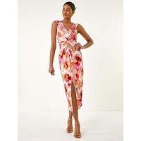 Roman Originals Womens Animal Print Fit And Flare Dress