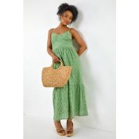 Roman Petite Broderie Strappy Maxi Dress 18 female