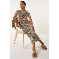 Roman Abstract Print Midi Dress 16 female