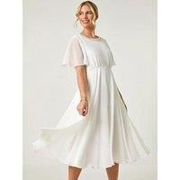 Roman Petite Trim Neck Short Sleeve Dress 12 female