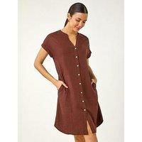 Roman Originals Linen Mix Shift Dress For Women UK - Ladies Spring Summer