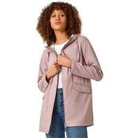 Roman Pink Rain Resistant Hooded Jacket - Size 14 14 female