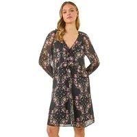 Roman Floral Frill A-Line Dress 16 female