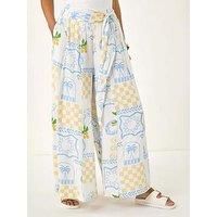 Dusk Fashion Citrus Wide Leg Trouser For Women UK - Ladies Spring Summer