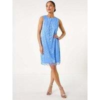 Roman Petite Bow Back Lace Shift Dress 14 female