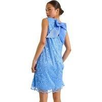 Roman Petite Bow Back Lace Shift Dress 10 female