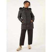 Roman Petite Hooded Quilted Puffer Coat 16 female