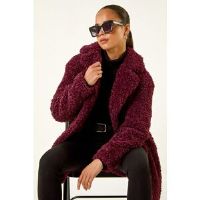 Roman Petite Teddy Longline Coat 16 female
