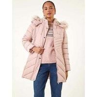 Roman Petite Longline Padded Puffer Coat 8 female