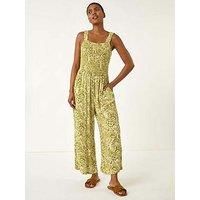 Roman Paisley Print Cropped Jumpsuit 10 female