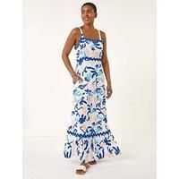 Roman Abstract Ric Rac Maxi Dress 20 female