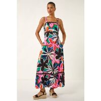 Roman Floral Ric Rac Maxi Dress 18 female