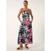Roman Floral Ric Rac Maxi Dress 12 female