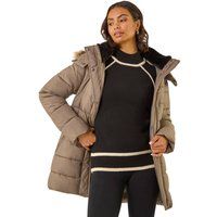 Roman Faux Fur Padded Belt Coat 16 female