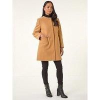 Roman Petite Patch Pocket Buttoned Coat 10 female