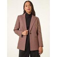 Roman Petite Houndstooth Blazer 14 female