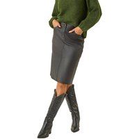 Roman Coated Stretch A-Line Skirt 16 female