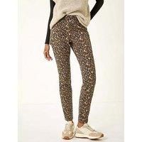 Roman Animal Print Stretch Jeggings 14 female