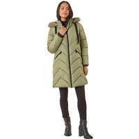 Roman Petite Contrast Zip Puffer Coat 16 female