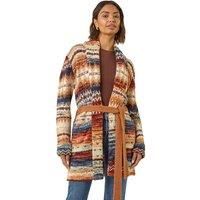 Roman Jacquard Knit Belted Cardigan 14 female
