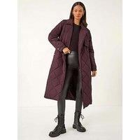 Dusk Chevron Wrap Quilted Puffer Coat 10 female