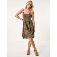 Roman Petite Beaded Strappy Tiered Dress For Women UK - Ladies Spring Summer