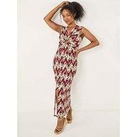 Roman Petite Abstract Twist Front Maxi Dress 18 female