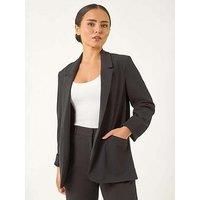 Roman Petite Revere Collar Stretch Blazer 14 female