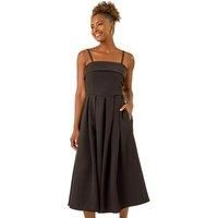 Roman Bardot Premium Stretch Midi Dress 10 female