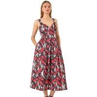 Sweet Heart Floral Print Stretch Dress